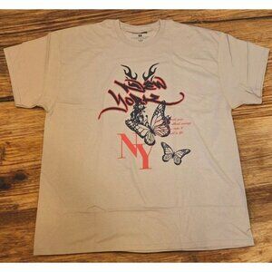 Fashion Nova Graphic T-shirt Womens‎ Size 3X Tee New York in Bloom Butterflies